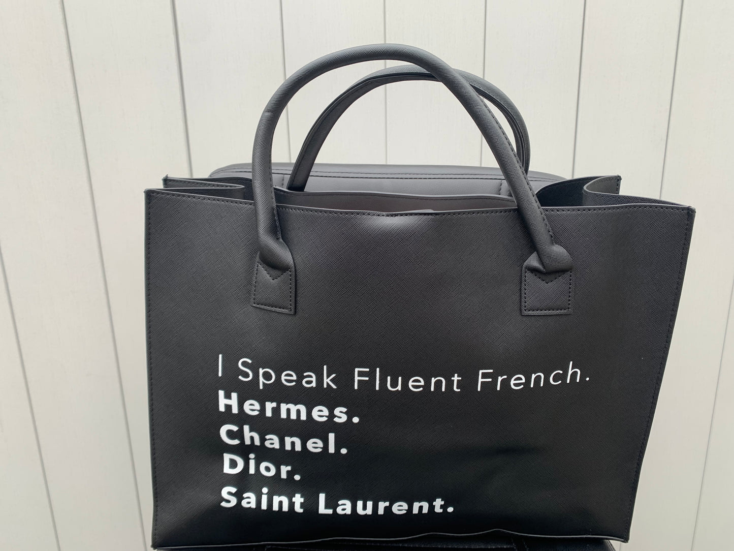 I Speak Fluent French Vegan Tote/ Women’s Handbag/ Women’s Bag and Purses