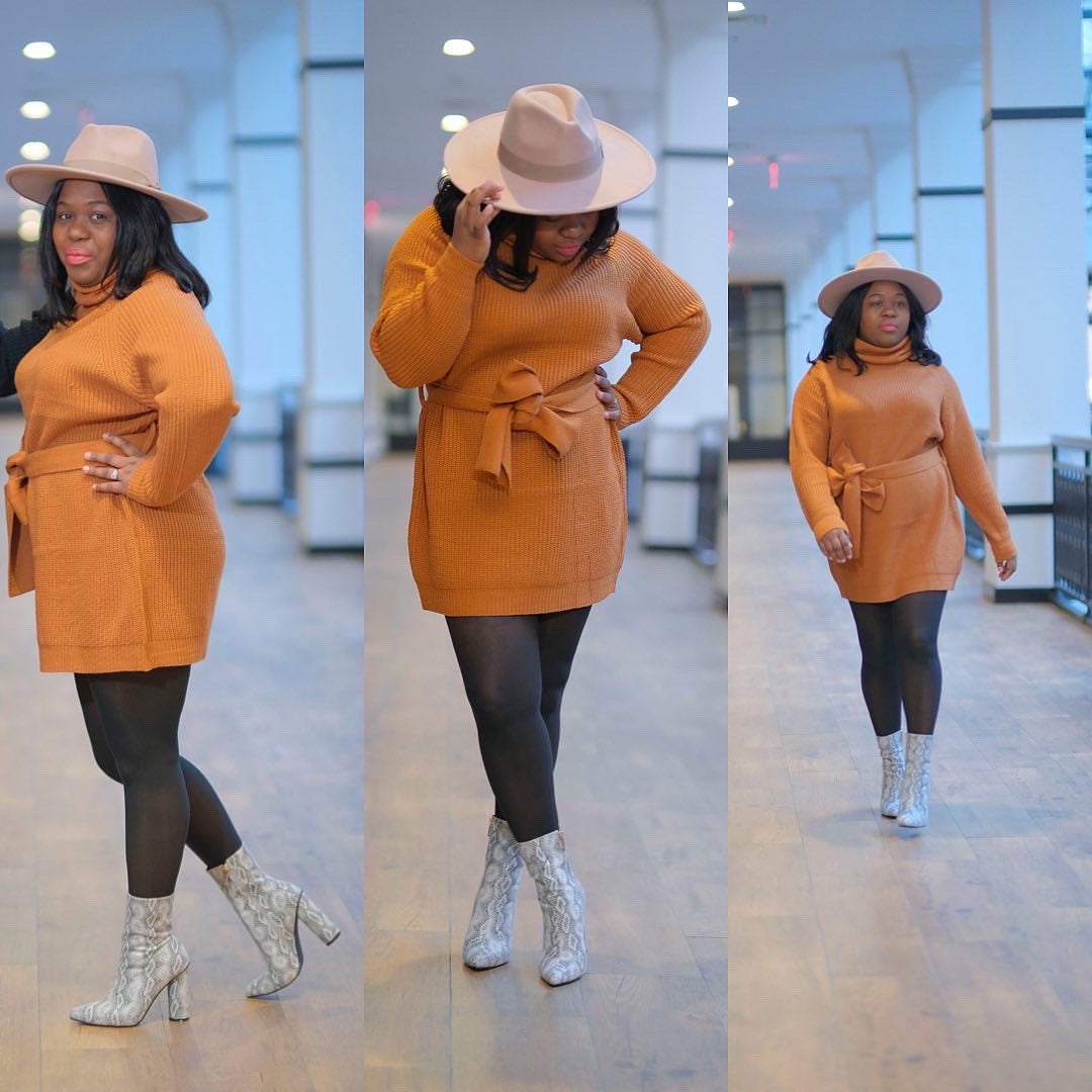 Turtle Neck Sweater Dresses