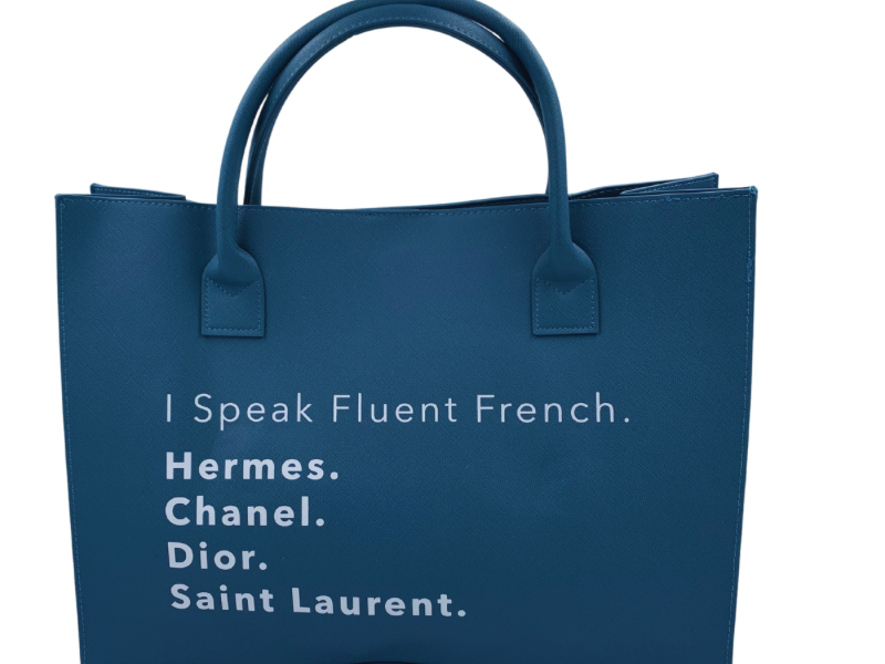 I Speak Fluent French Vegan Tote/ Women's Handbag/ Women's Bag and Pur –  Chamberi Boutique
