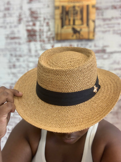 Women’s Panama Inspired Straw Fedora/Wide Brim Panama Fedora