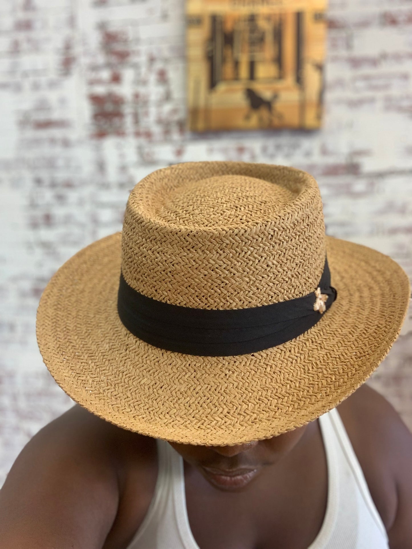Women’s Panama Inspired Straw Fedora/Wide Brim Panama Fedora