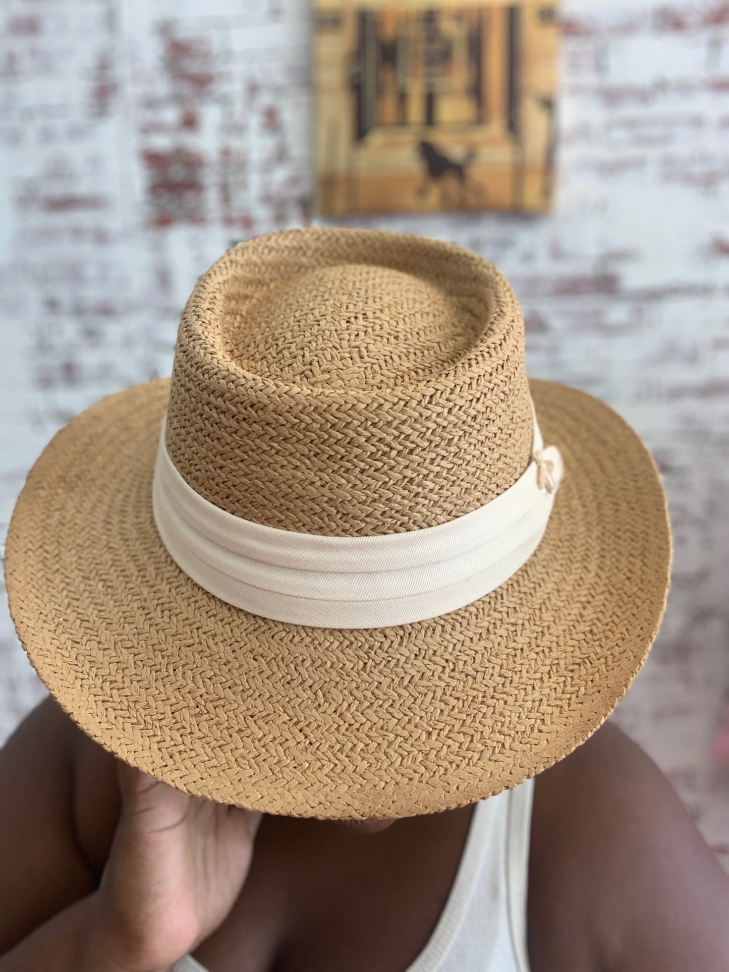Women’s Panama Inspired Straw Fedora/Wide Brim Panama Fedora